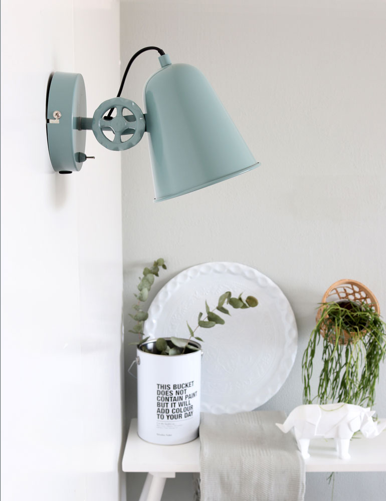 inleveren suspensie cement Wandlamp met stoere details Anne Lighting Dolphin mintgroen -  Directlampen.nl