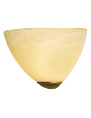 Klassieke glazen wandlamp Steinhauer Burgundy brons
