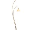 Bronzen elegante klassieke vloerlamp met glas Steinhauer Capri
