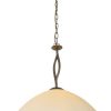 Klassieke hanglamp met glazen kap Steinhauer Capri brons