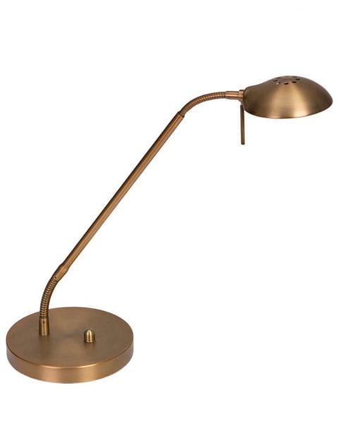 Klassieke leeslamp Mexlite Clusi brons LED