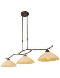 Drielichts klassieke hanglamp Steinhauer Capri brons