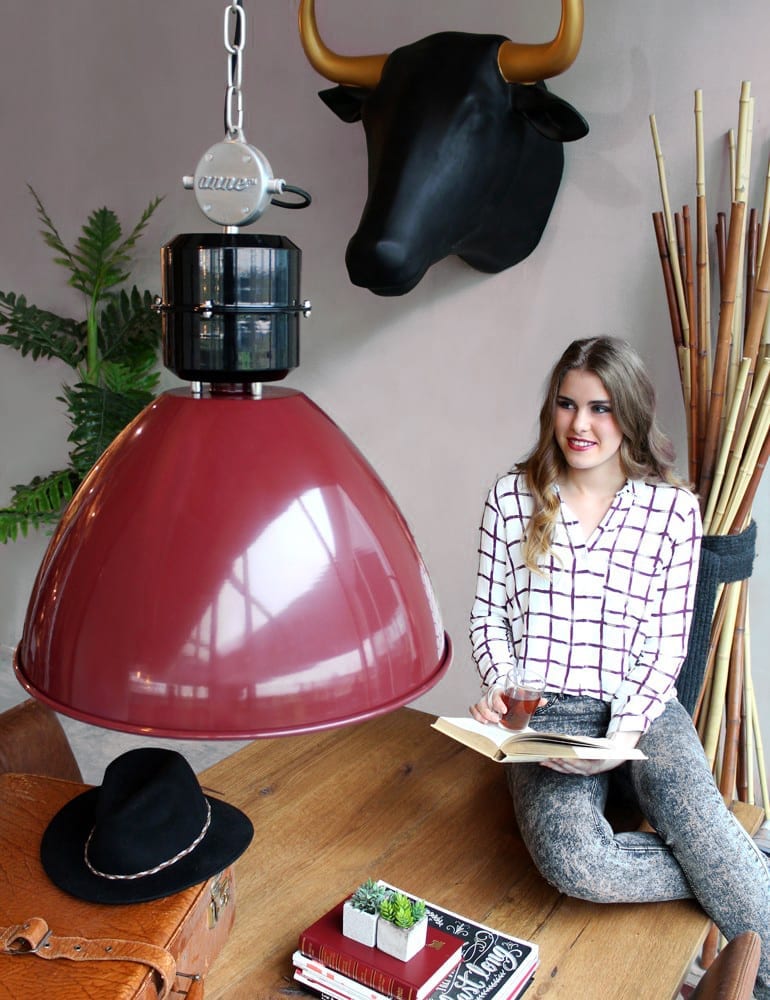 rode hanglamp anne lighting frisk