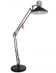Grote industriële staande vloerlamp Anne Lighting Zappa zwart
