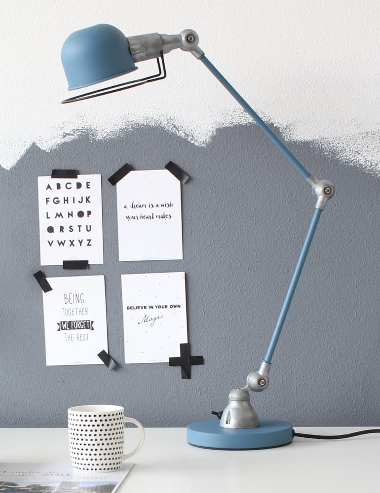 blauwe bureaulamp jikke