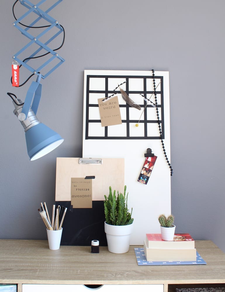 blauwe lamp