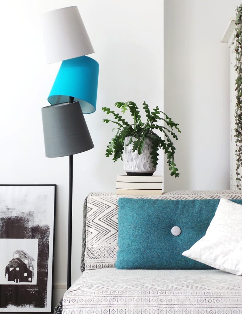 vloerlamp met kappen multicolor