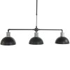 Drielichts industriële hanglamp Steinhauer Brooklyn zwart