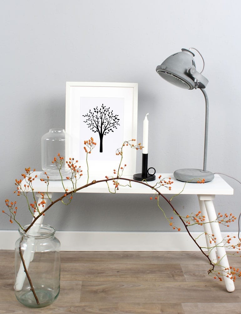 grijze bureaulamp