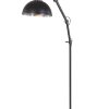 Stoere industriele vloerlamp Steinhauer Brooklyn zwart