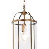 Hanglamp lantaarn brons met glas Steinhauer Pimpernel ø20 cm