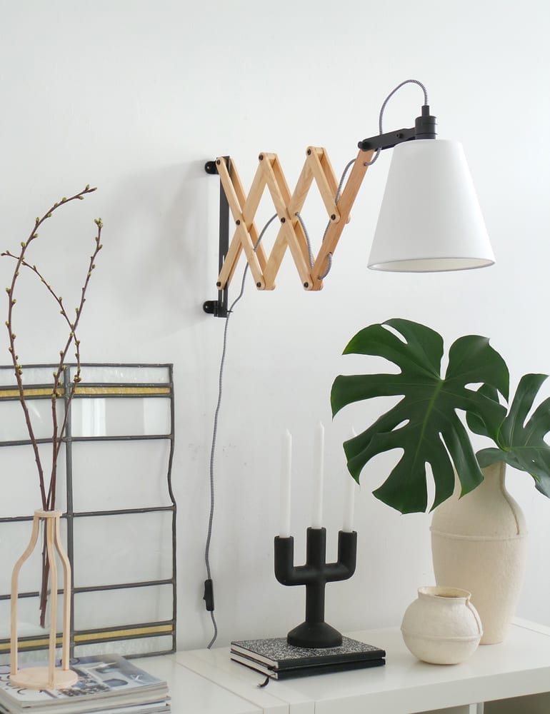 houten leeslamp wandlamp liv