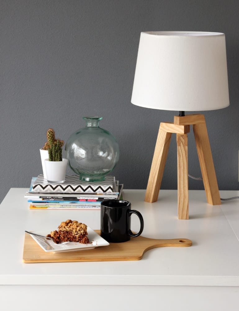 houten tafellamp