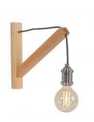Houten wandlampje Mexlite Obian naturel