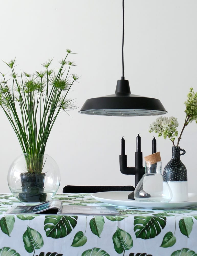 industriele roosterlamp zwart