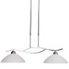 Sierlijke tweelichts hanglamp Steinhauer Capri staal