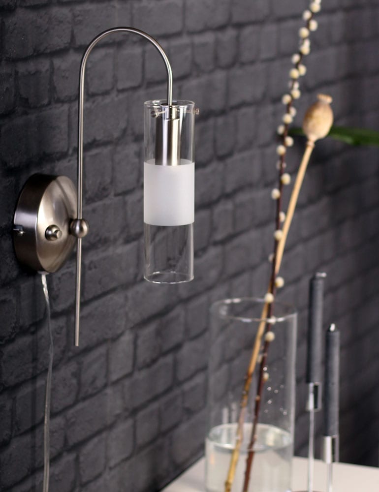moderne wandlamp metaal glas