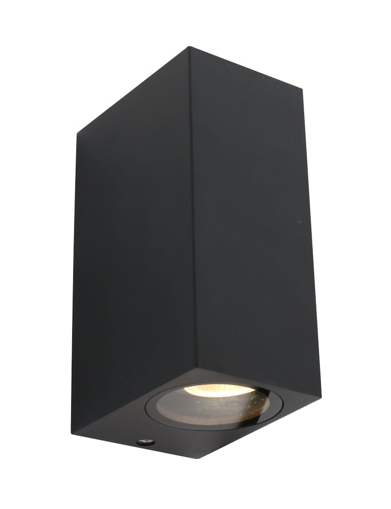 pijp is er Doe alles met mijn kracht Rechthoekige buiten wandlamp Shada Santa Francisco zwart - Directlampen.nl