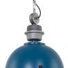 Donkerblauwe stoere hanglamp Steinhauer Bikkel ø42 cm