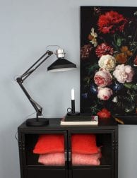 stoere tafellamp zwart