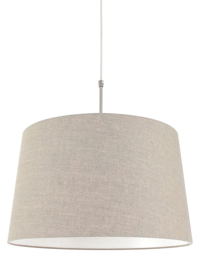 Stalen hanglamp Gramineus beige kap