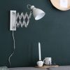 Schaarlamp wand Steinhauer Spring wit met staal