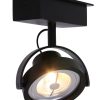 Zwarte grote spot LED Steinhauer Lenox