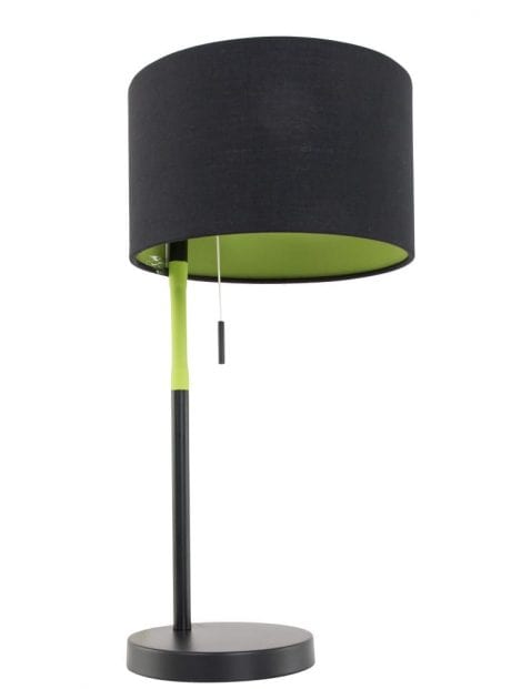 zwarte-tafellamp-met-groene-details