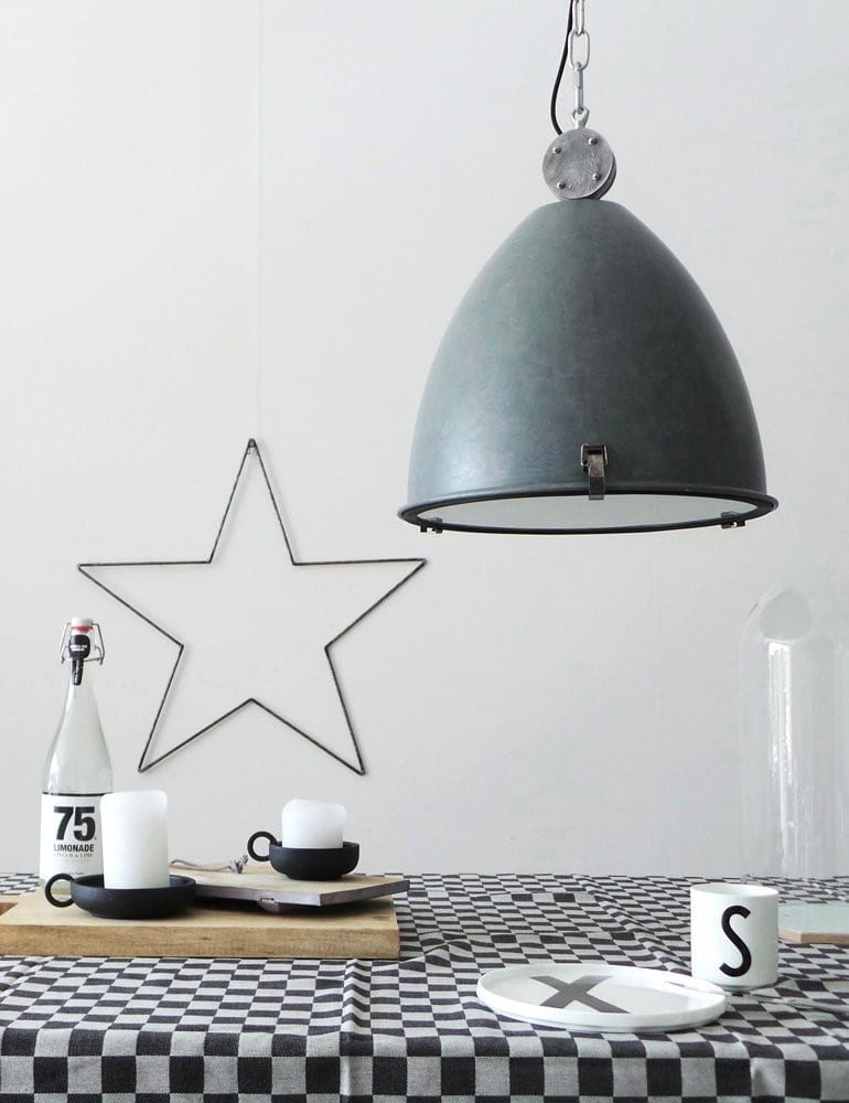 Stoere grijze lamp