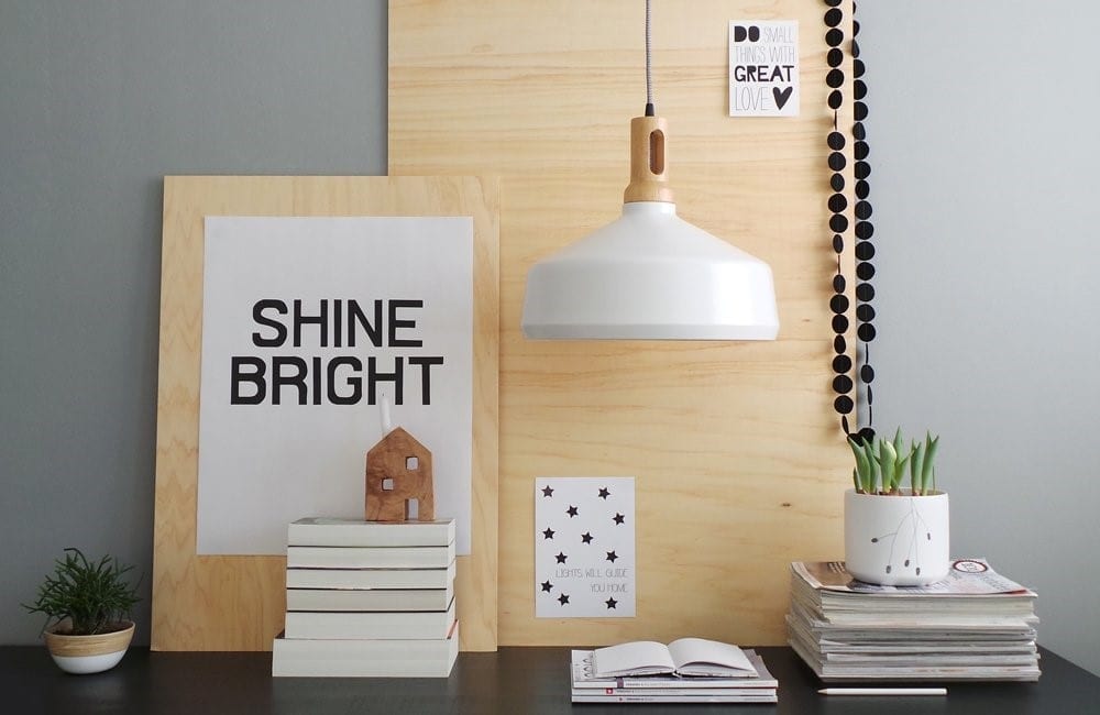 grijs in combinatie met witte hanglamp