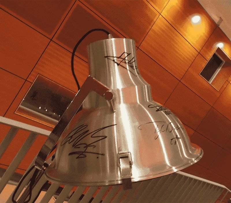 handtekeningen lamp