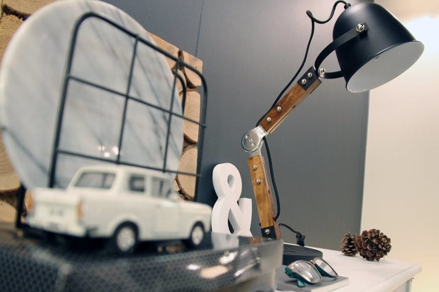 industriele tafellamp zwart