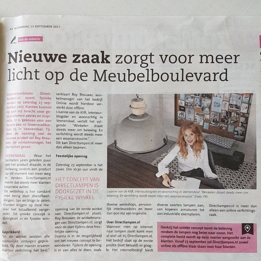 krant directlampen