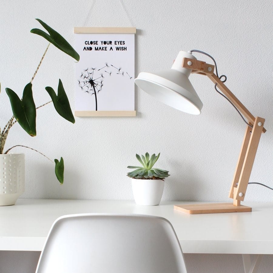 scandinavische lamp wit