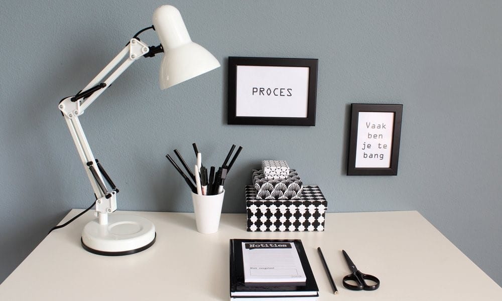 witte bureaulamp