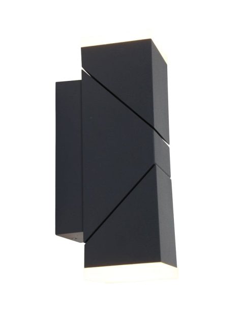Moderne tweelichts buitenwandlamp Steinhauer