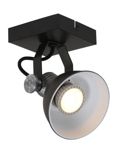 Stoere LED plafondspot Steinhauer Brooklyn zwart