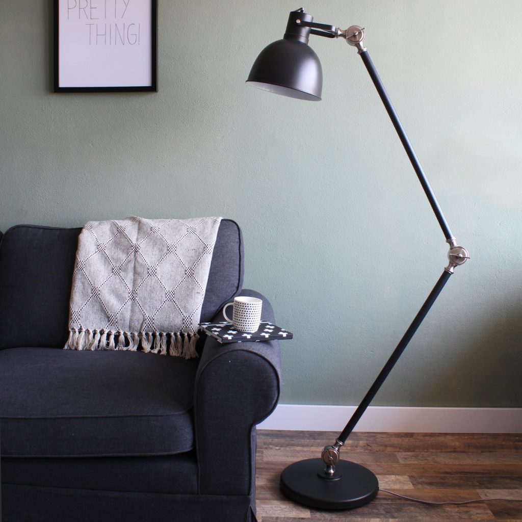 Industriële vloerlamp Mexlite Dominique zwart - Afbeelding 3
