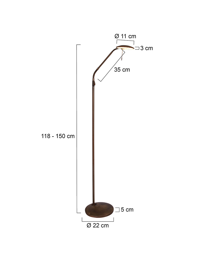 Ook Altijd gebied Klassieke leeslamp LED Steinhauer Zenith brons - Directlampen.nl