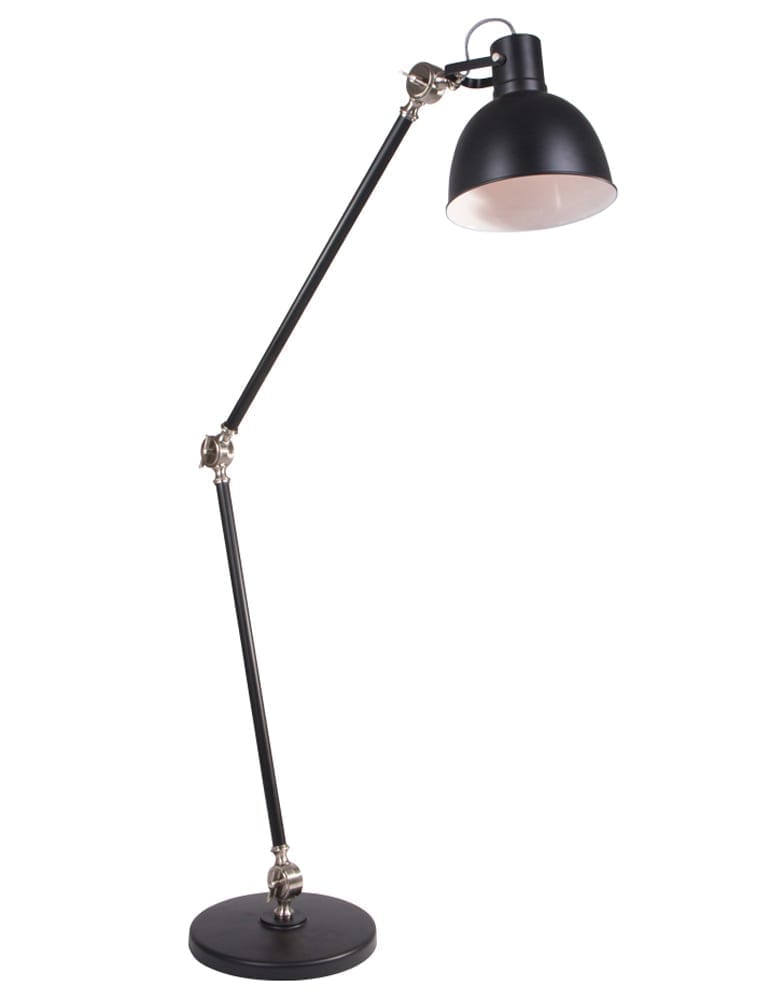 vloerlamp Mexlite Dominique zwart - Directlampen.nl