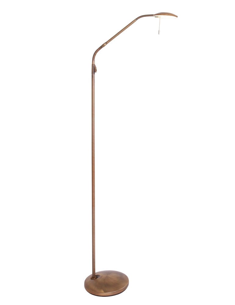 bronzen led leeslamp