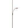 bronzen metalen vloerlamp