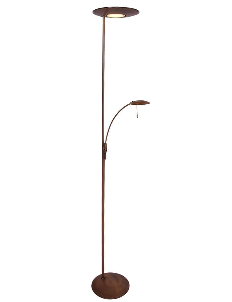 bronzen metalen vloerlamp