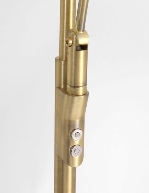 dimbaar messing vloerlamp met leeslamp