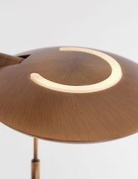 led bronzen vloerlamp met led leeslamp