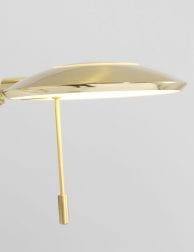 messing vloerlamp met leeslamp