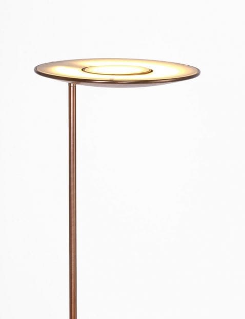 metalen led bronzen vloerlamp