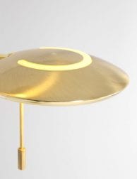 vloerlamp messing met leeslamp