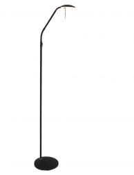zwarte stalen vloerlamp