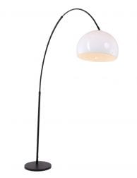 staande lamp met glazen kap